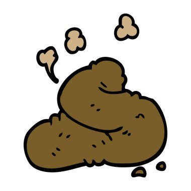 çizgi film doodle kaka, vektör çizim