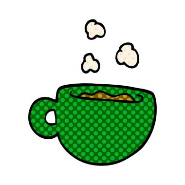 çizgi film doodle çay