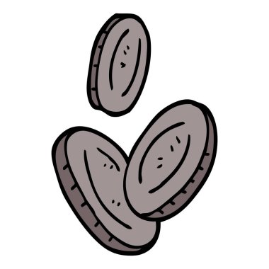 çizgi film doodle para, vektör çizim