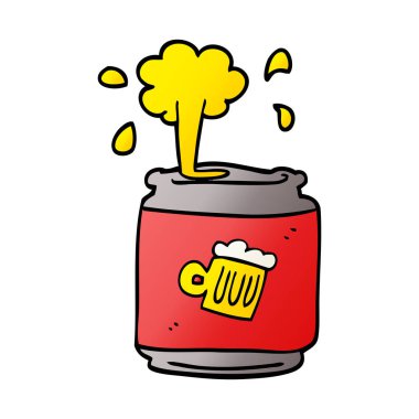 bir kutu bira karikatür doodle