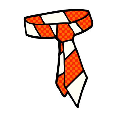 çizgi film doodle çizgili kravat