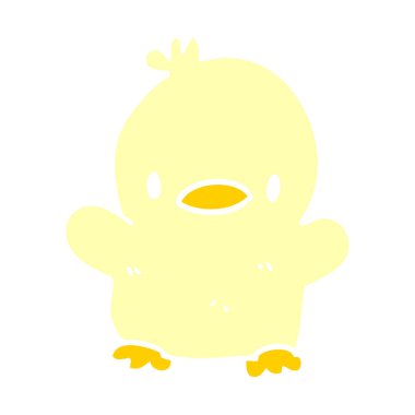 sevimli çizgi doodle piliç