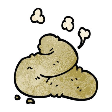 çizgi film doodle kaka, vektör çizim