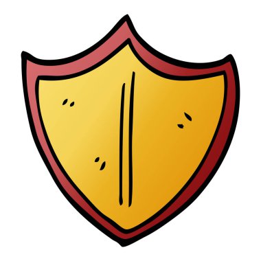 çizgi film doodle eski kalkan