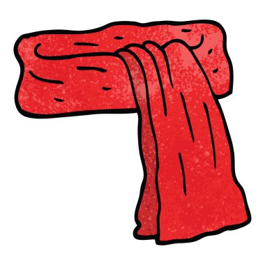 çizgi film doodle eşarp, vektör çizim