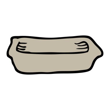 elle çizilmiş doodle tarzı çizgi film boş tepsi