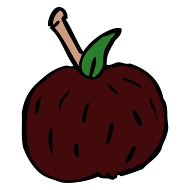 çizgi film doodle domates beyaz