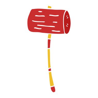 çizgi film doodle çekiç, vektör çizim