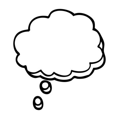 siyah beyaz çizgi film zihin kabarcık