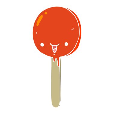 düz renk tarzı çizgi film candy lolipop