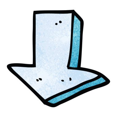 çizgi film doodle ok işaret yönünü