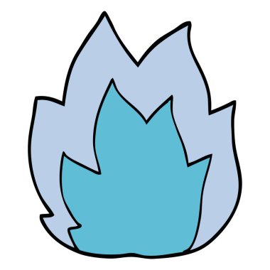 çizgi film doodle patlama alev