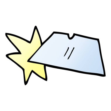 Doodle parlak razorblades çizgi film, illüstrasyon vektör