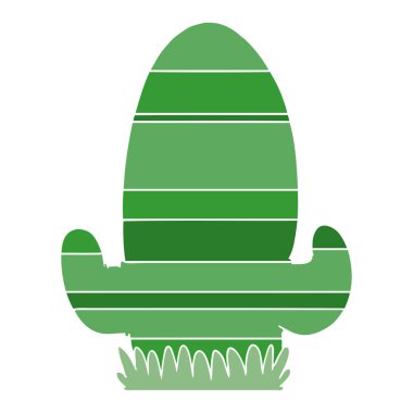 düz renk tarzı çizgi film kaktüs