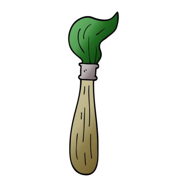 çizgi film doodle boya fırçası