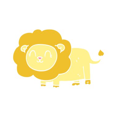 çizgi film doodle aslan beyaz arka plan üzerinde