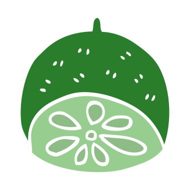 çizgi film doodle limon meyve