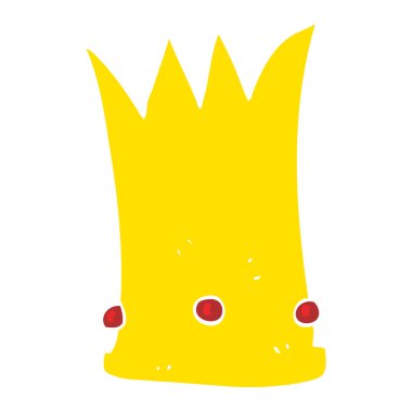 düz renk illüstrasyon uzun taç