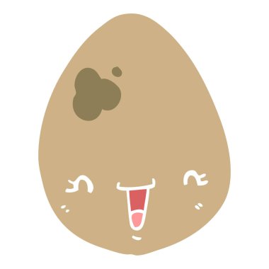 düz renk tarzı çizgi film yumurta