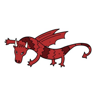 çizgi film doodle Uçan Ejderha