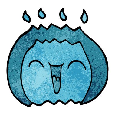 çizgi film doodle gülme gazı alev