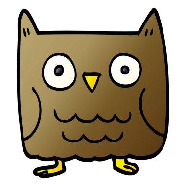 komik karikatür doodle baykuş