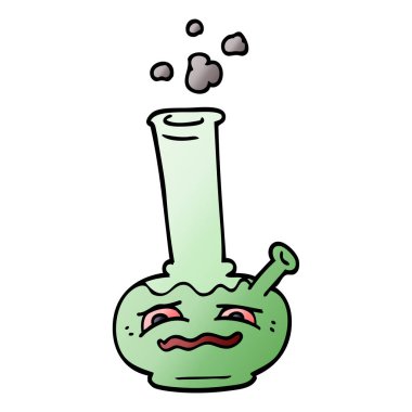 çizgi film doodle bong, vektör çizim