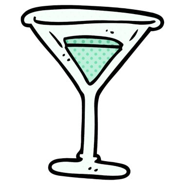 çizgi film doodle martini, vektör tasarımı