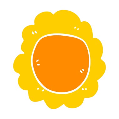 düz renk tarzı çizgi film çiçek