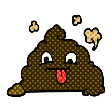 çizgi film doodle kaka, vektör çizim