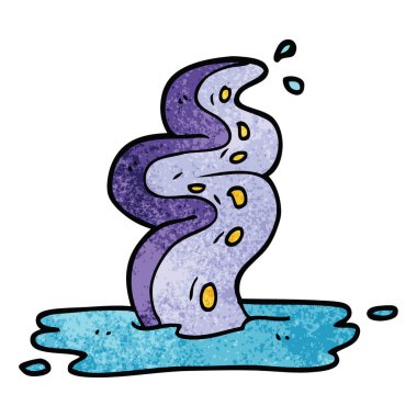 çizgi film doodle ürkütücü dokunaç