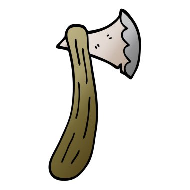 çizgi film doodle balta, vektör çizim