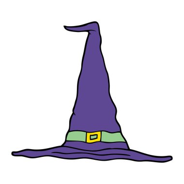 çizgi film doodle cadı şapka