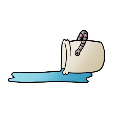 çizgi film doodle kova, vektör çizim