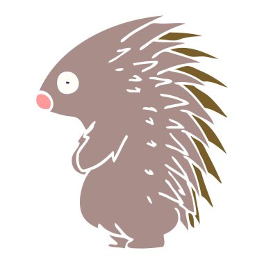 çizgi film doodle dikenli kirpi