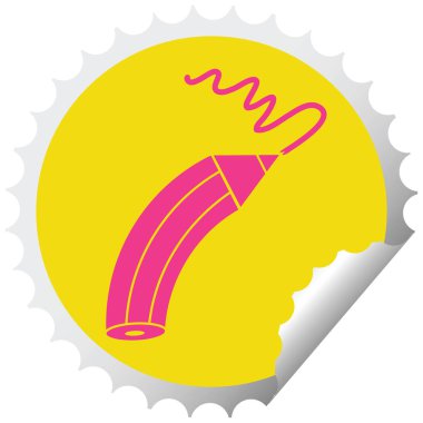 bir satırı dairesel peeling etiket karakalem