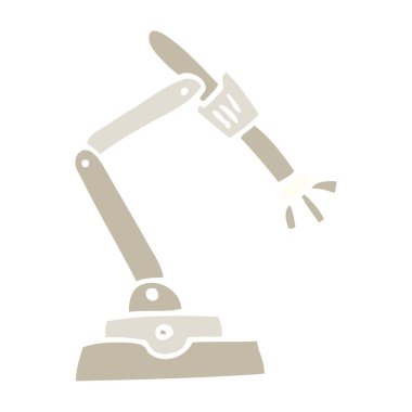 düz renk illüstrasyon karikatür robot el