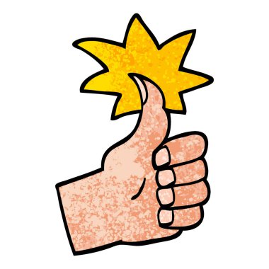 dokulu grunge illüstrasyon karikatür Yaşasın sembolü