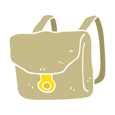 sırt çantası düz renkli çizimi