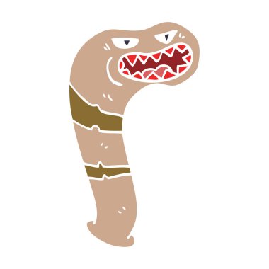 karikatür canavar sülük doodle