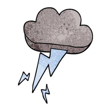 çizgi film doodle gök gürültüsü ve aydınlatma