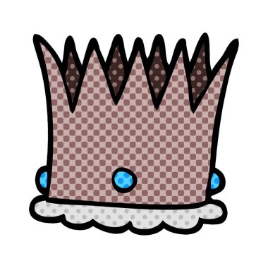 karikatür gümüş crown doodle
