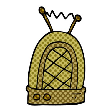 çizgi film doodle retro radyo