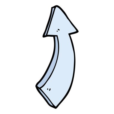 çizgi film doodle işaret eden ok