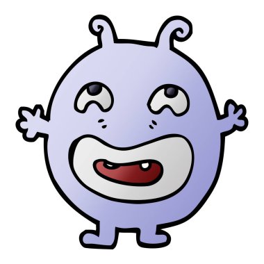 çizgi film doodle canavar, vektör