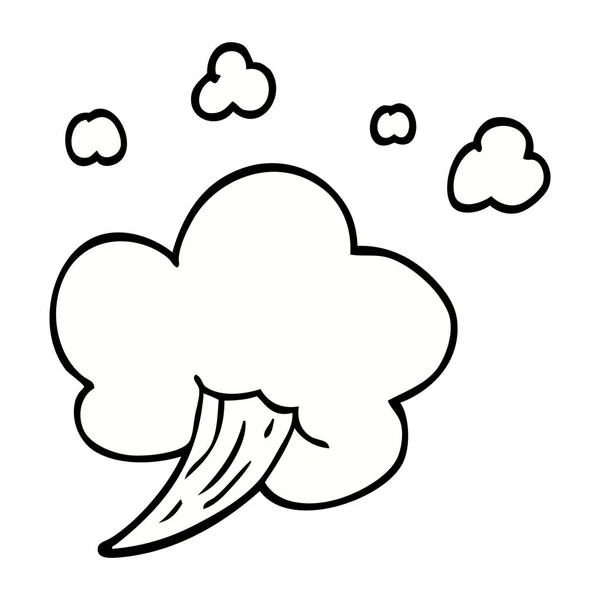 动画片涂鸦阵风的空气 — 图库矢量图片