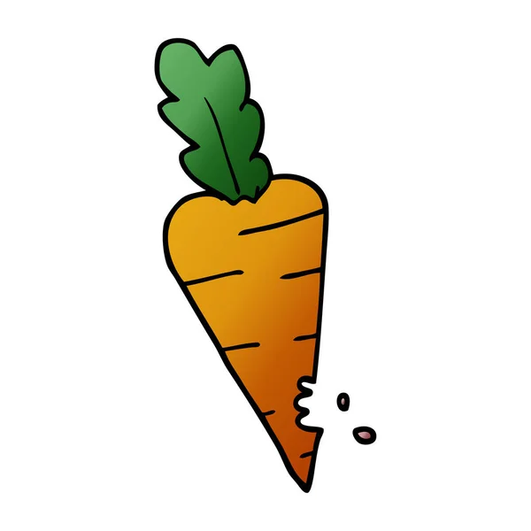 Cartoon Doodle Carrot Bite Marks — Stock Vector