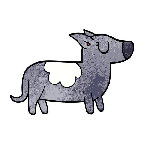 Cartoon Doodle Happy Dog — Stock Vector
