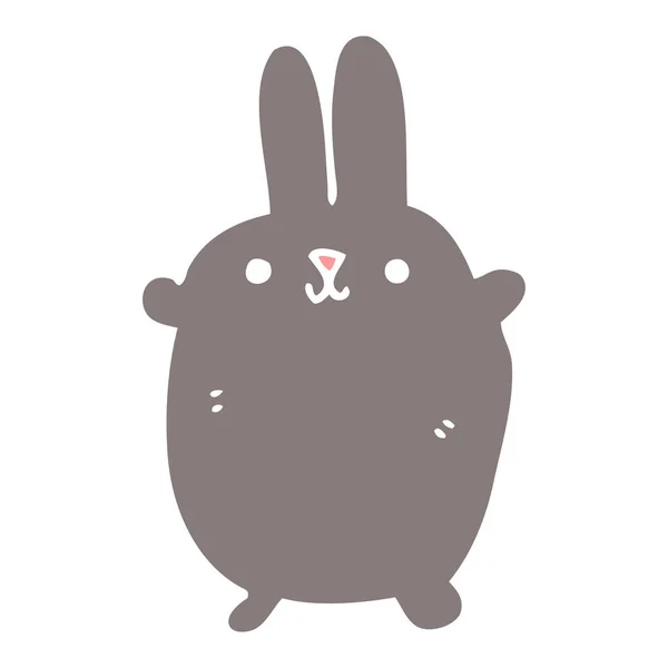 Плоский Кольоровий Мультяшний Кролик — стоковий вектор