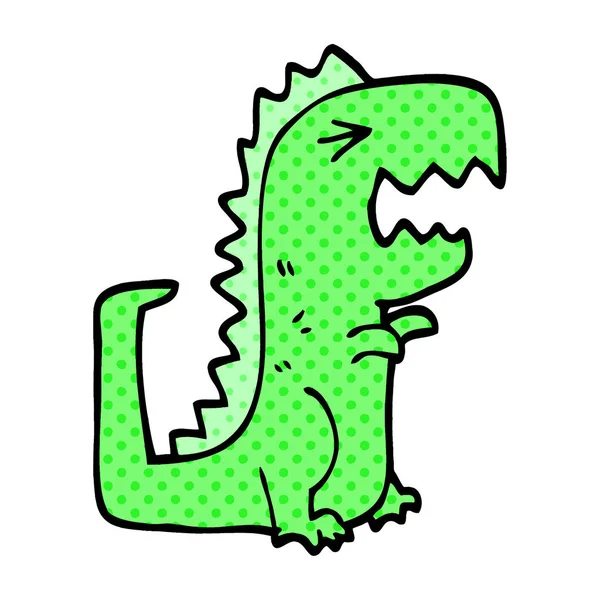 Cartone Animato Doodle Ruggente Rex — Vettoriale Stock